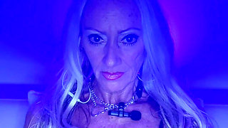 Hot Blonde Granny MILF JOI with Dildo