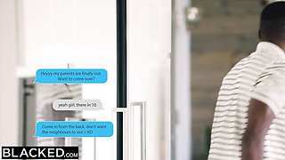 Pornstar sex with glamorous Jason Brown and Audrey Royal from Blacked.Com