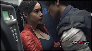 Claire X Leon Resident Evil Quick Public Passion - Survivor Duo Heat With Claire Redfield