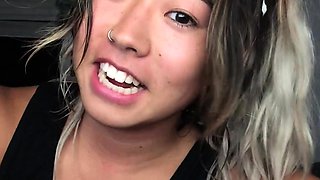 Blonde tight pussy babe solo toy fun in glamour masturbation