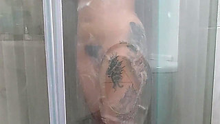 Masturbation In The Shower With Hairy Vagina