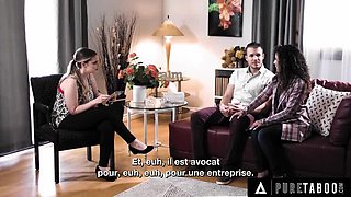Codi Vore Big Tits MILF Counselor Seduces Soft Man In Front Of Controlling Wife - French Subtitles
