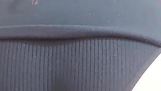 Her Black Panties and Beautiful Ass Make Me Hard Without Me Having to Use My Hands