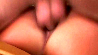 Big boobed Asian MILF in stockings drilled in DP threesome