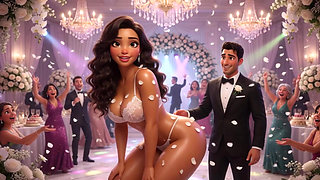 Cuckold Husband Lets All Guests Touch His Bride on All Fours at Wedding Reception (ai Generated)