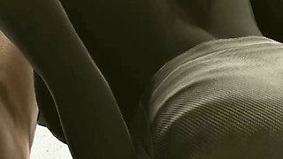 Men's Room. Asian Woman Wanted to Swallow a Stranger's Big Black Cock in the Toilet After Urinating. Emptie41