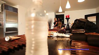 Prurient Austin Taylor and Angelina Castro at riding scene