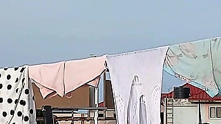 Washing My Daddy's Clothes After Her Fucked the Piss Out My Pussy!!