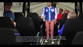 Taboo University - Hot Emo Girl Gives Me a Handjob Inside a Public Bus - 3D Porn Games
