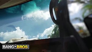 Bangbros - stunning juniper ren’s Tight Pussy grabs hard as she gets pounded and glazed on the bang bus