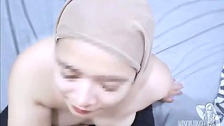 Hijab Asian MILF Minokiiko Sucks Cock & Takes Cum in Mouth - Hot Blowjob Compilation