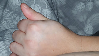 Horny Step Mom Wants Step Son To Cum by handjob his dick