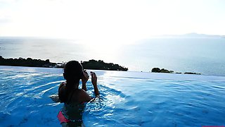 Big ass Thai GF first time anal fucking