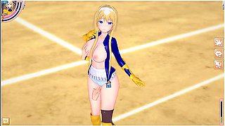 Erotic tryst with a buxom anime beauty