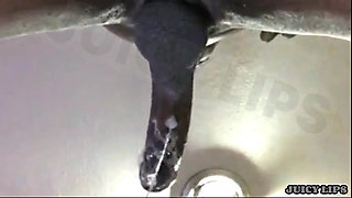 JUICY LIPS-mouth got so sloppy slurping his dick he bust a hard NUT!!!