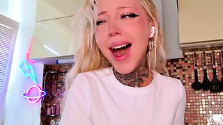 Amateur blond girl with big boobs getting fucked