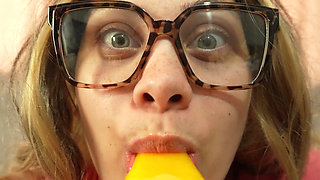 Indian Stepsister Sucks Ice Cream and Loves Sucking It Because It's Like Sucking Dick, but Not Because the Ice Cream