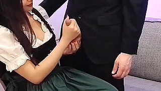 Ana Spears Jerks off Her Boss's Dick Cum on Dirndl Apron