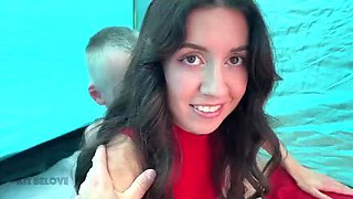 Katty West Public Beach Fuck - MMMF Foursome with BBC & Double Blowjob