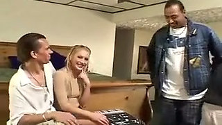 Small titted babe gets fucked and pussy licked by black guy