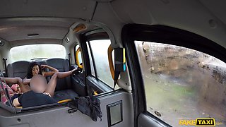 Ebony Intense Desire with John in Taxi Action