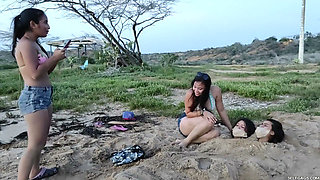 Buried by the Beach Bitches!