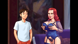 Summertime saga: horny cougar MILF fucks the pizza delivery guy ep 196,197