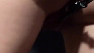 Wrestler Sarah Brooke Dances on a Lubed Latex Tieted Crotch Strap