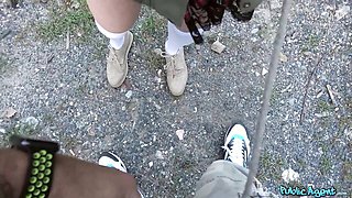 Martin and Lola's sex in public porn