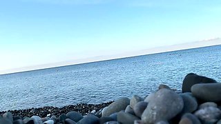 Monika Fox Swims Naked In Sea