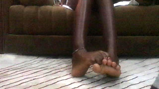 African Ebony Feet Fetish Petite Oiled Teen 18 Sitting