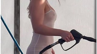 Im Washing My Car In A Seethrough Dress Street Voyeur Fantasy