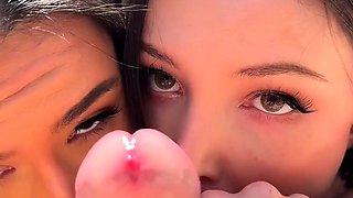 Dainty Wilder And Autumn Falls Suck Pizza Guy’s Cock