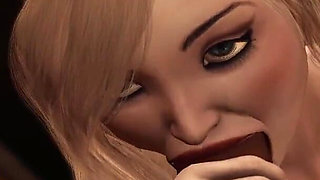 Young horny blonde fucking with a monk in the church