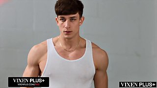 Fit MILF Justine Fucks a Young Stud in His Classic Car justine jakobs, parker ambrose