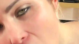 Slut Sucking My Cock and Licking My Ass, Pissing in a Glass and Cum Swallow