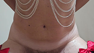 Crazy horny wife hard squirting on huge dildo (part 2)