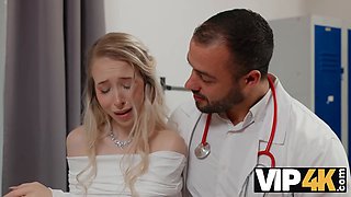 Vip4k. the marvelous bride, nata gold, tempted her doctor right before her wedding