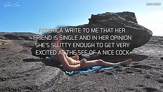 Two Fit Girls on Beach See My Big Uncut Cock - Outdoor Public Flashing with Big Booty Babes