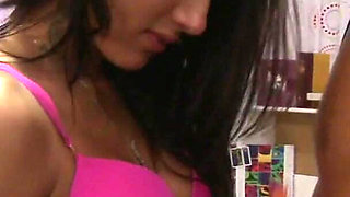 Latina teen gets hard doggy style fuck in bed