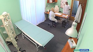 Fake health center - hot medical college girl bj to deep labia pounding