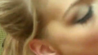 Hot blonde secretary fuck boss with huge cock in office