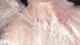 Dehumanizing Kel with Plastic Wrap! She Is My Sensitive Plastic Doll.
