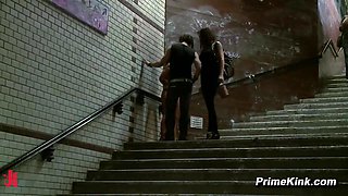 Butt fucking Fornicate Sub Bound In Public