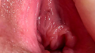 Super Close-up Wet Pink Pussy and Clit Orgasm