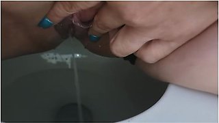 Milf Toilet Piss In Black Panties