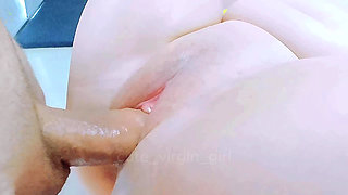 neighbor didn't want to take off her panties, but I convinced her after penetrating her