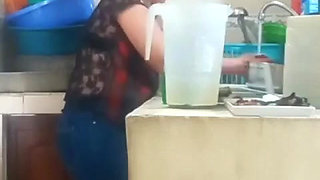 Maid Fucked by Her Boss, My Wife Almost Caught Us