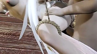 Lustful Angel on the Beach - 3D Animation