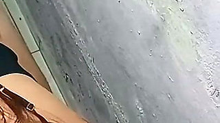Wife Shows off at a Bar Without Panties!